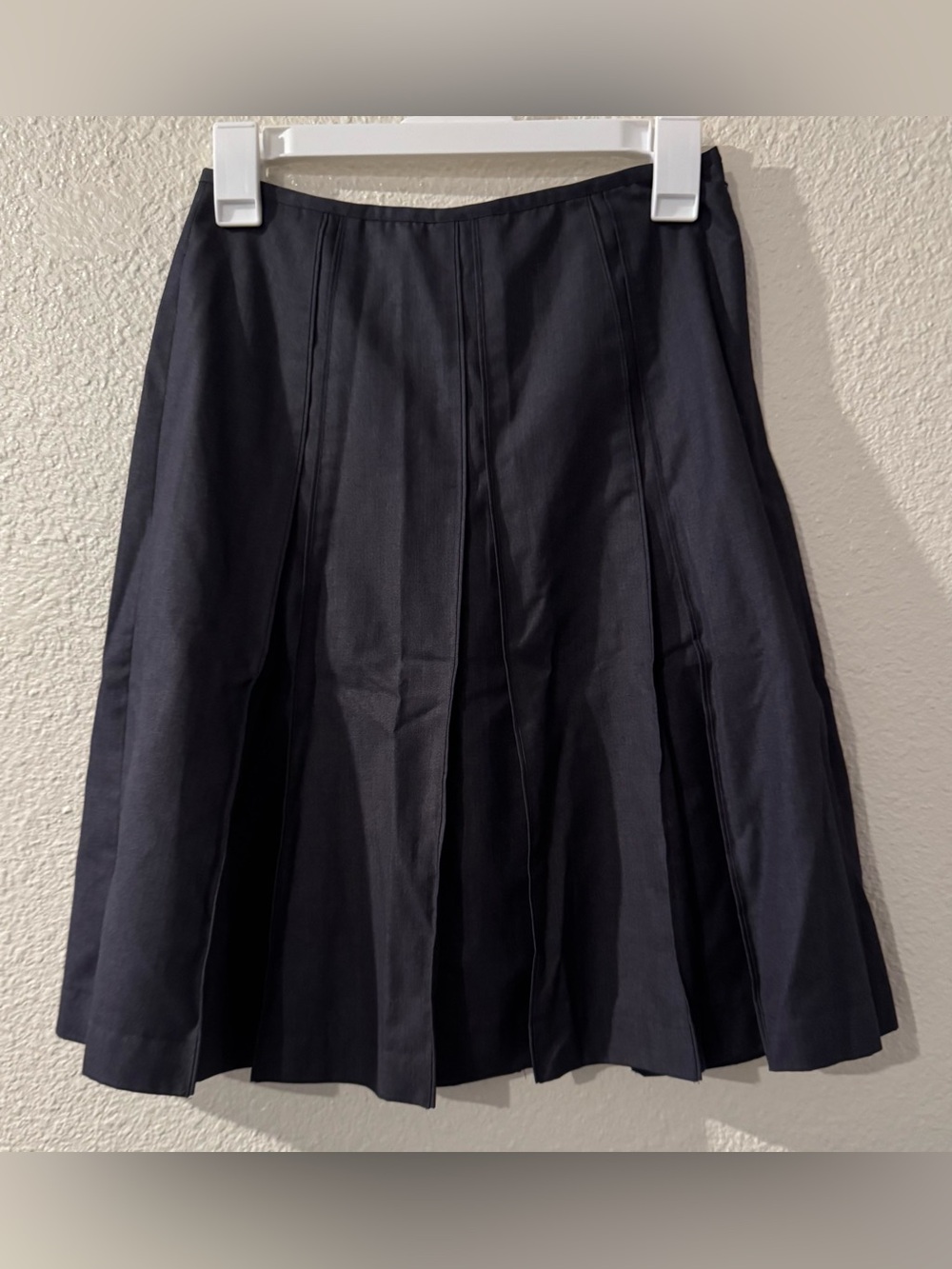 Gray Paneled Midi Skirt - Classic A-Line